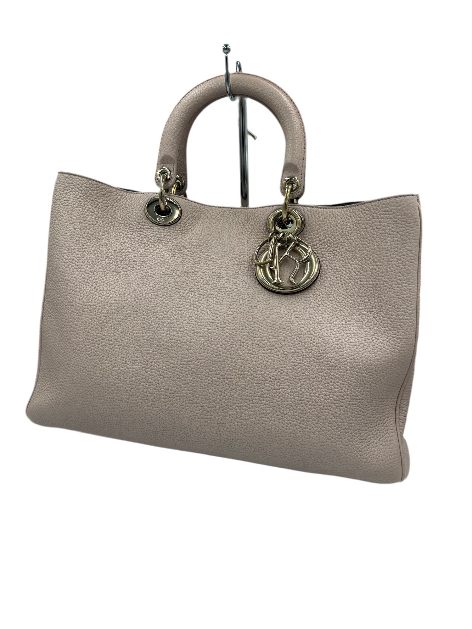 Dior “Lady Dior / Diorissimo Style” Pink & Brown Leather Tote — Removable Pouch Excellent Condition, Includes COA