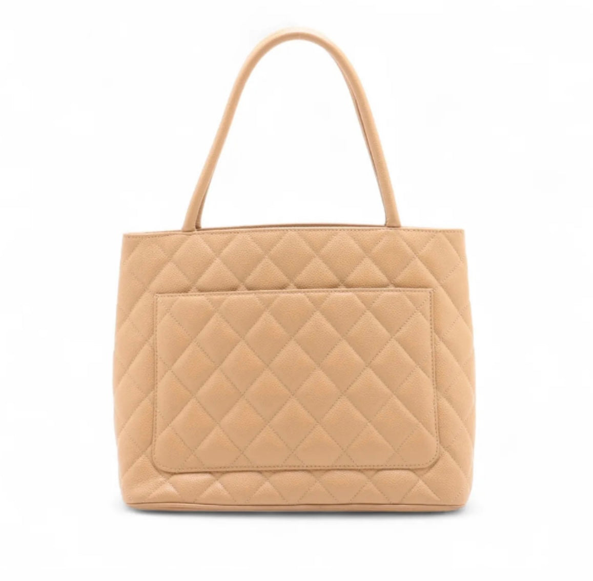 Chanel Medallion Beige Quilted CC Tote – Very Good Condition comes with original authenticity card