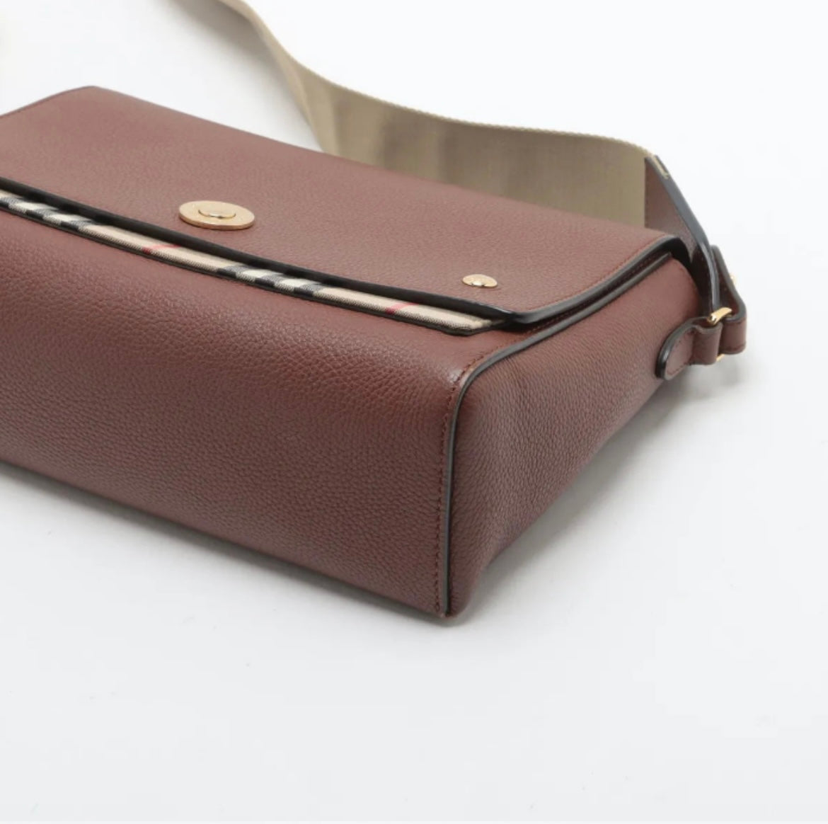 Burberry Small Leather & Vintage Check Crossbody Bag