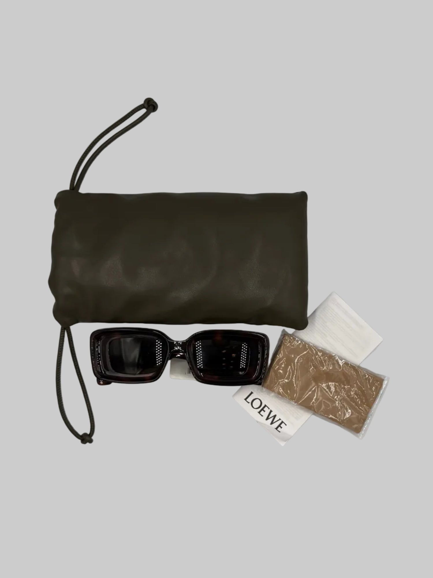 Loewe 52mm Tortoise Brown Oversized Sunglasses