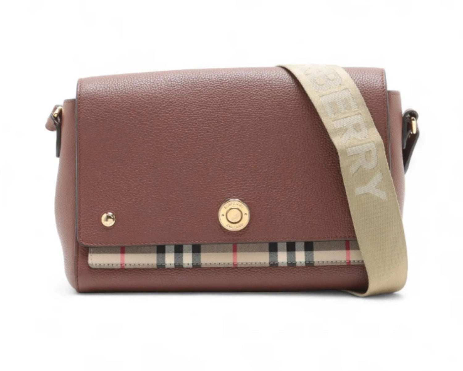 Burberry Small Leather & Vintage Check Crossbody Bag