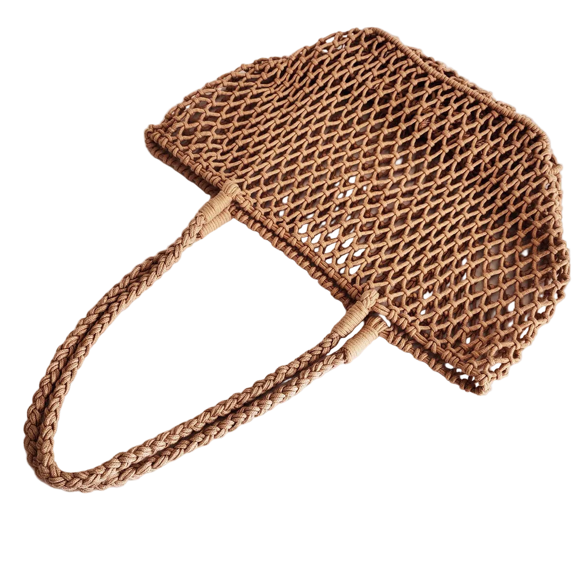 Woven Cotton Shoulder Beach Bag
