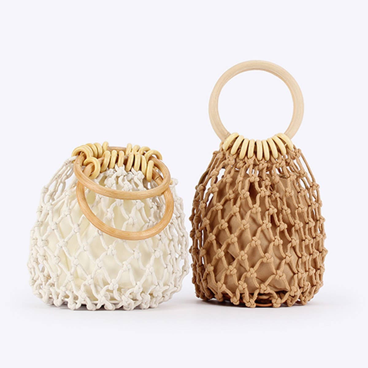 NEW SOLID COLOR HANDMADE COTTON WOVEN BAG