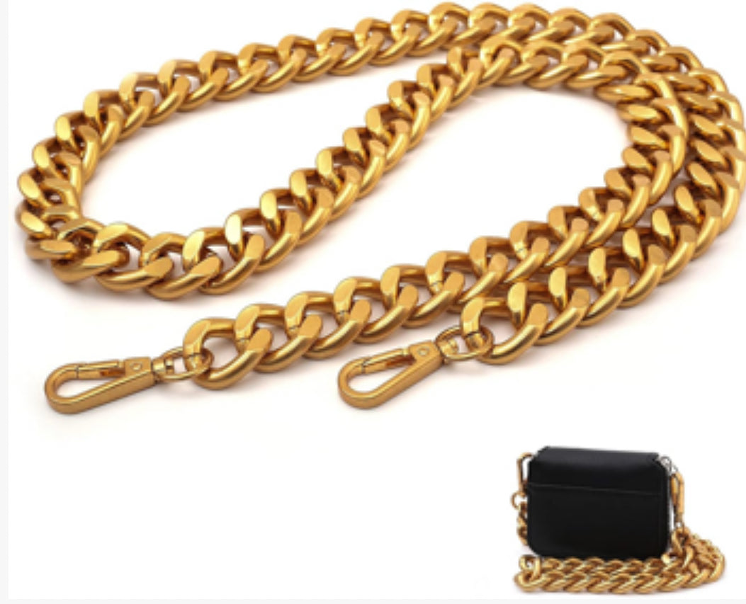 Thick Chunky Gold Crossbody Chain Strap