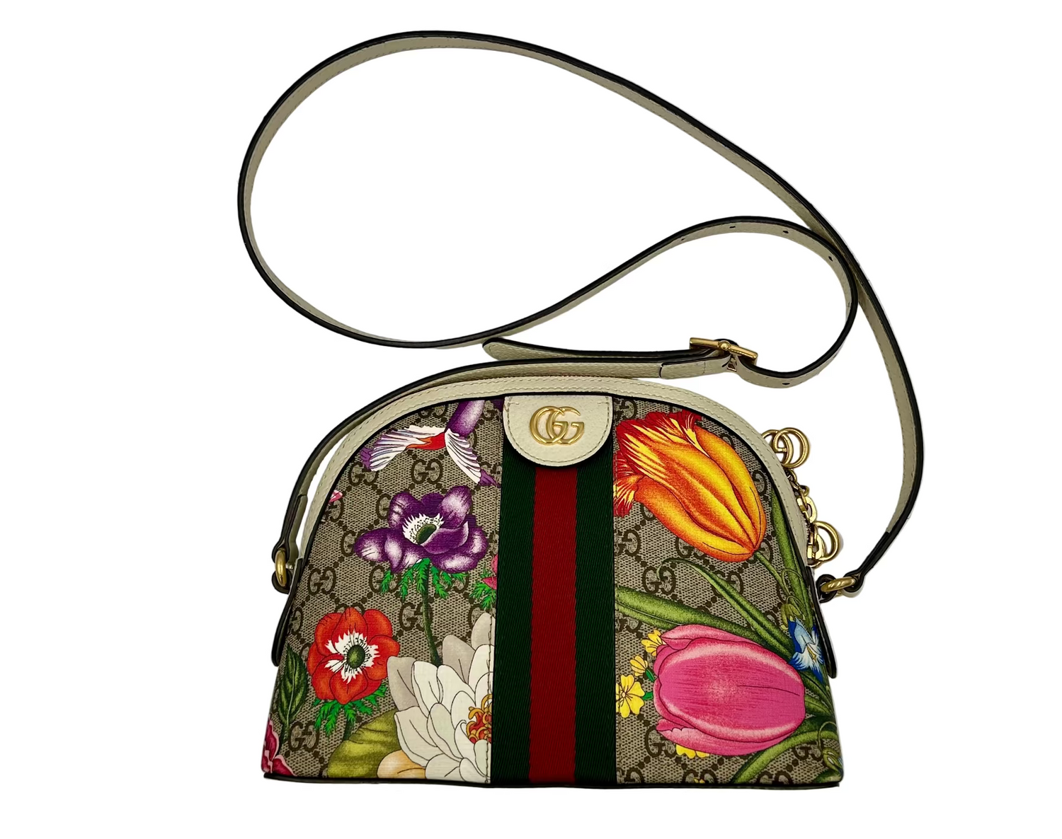 Gucci Ophidia Mini Bag with GG Blooms Print