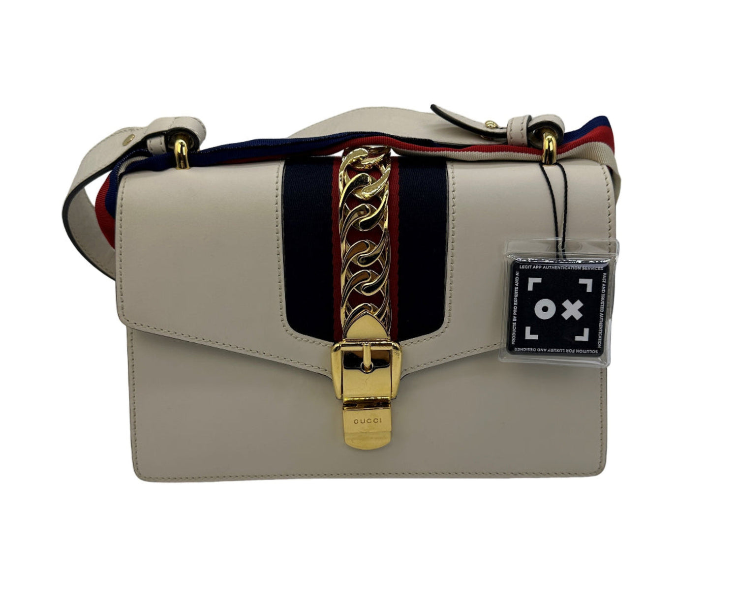 Gucci Sylvie Shoulder bag White Leather