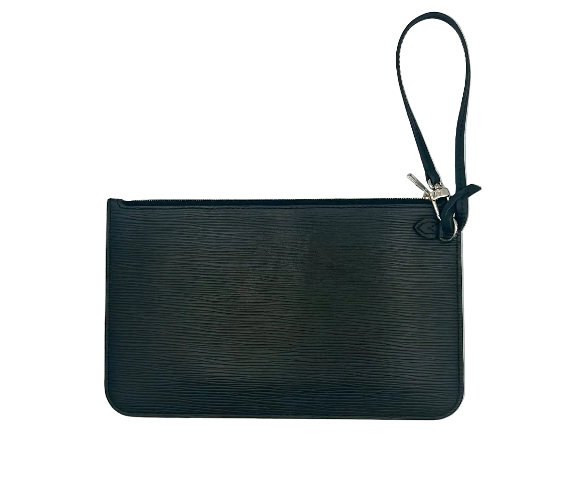 Louis Vuitton Black Épi Leather Pochette / Zip Pouch – Silver Hardware