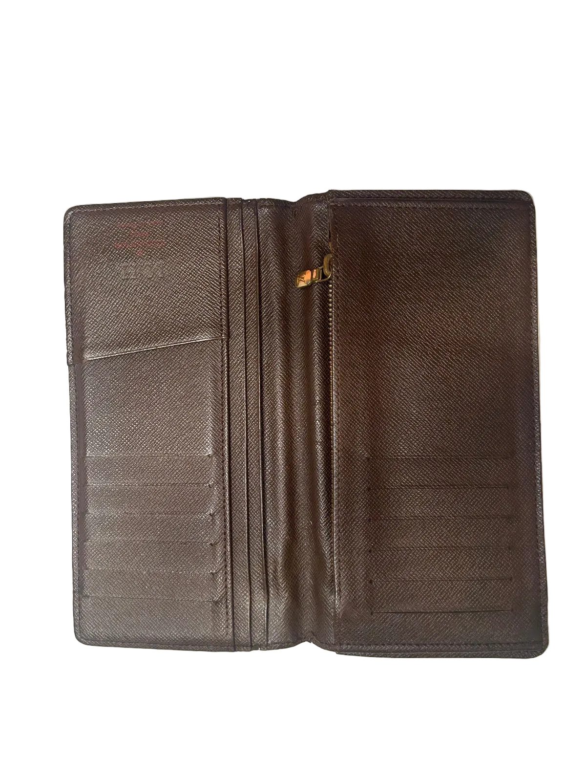 Louis Vuitton long wallet in Damier Ebene canvas