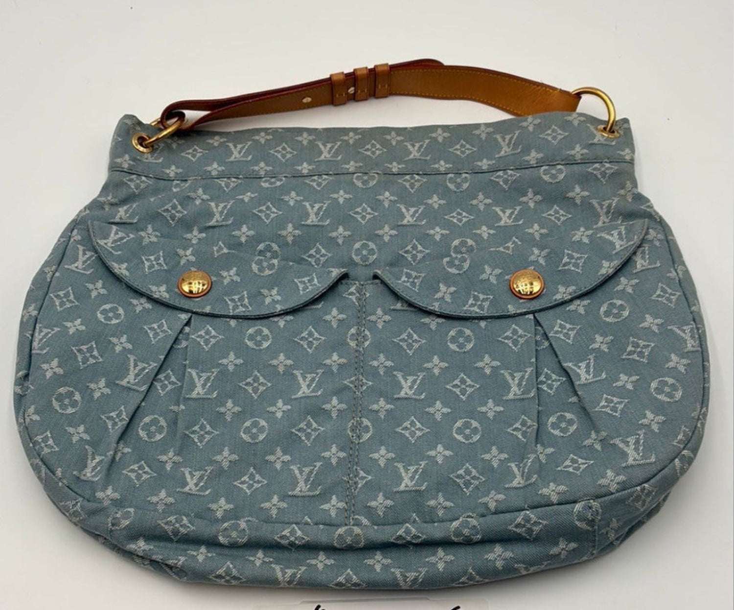 Louis Vuitton Monogram Denim Hobo Shoulder Bag — Blue (2006, Made in Italy)