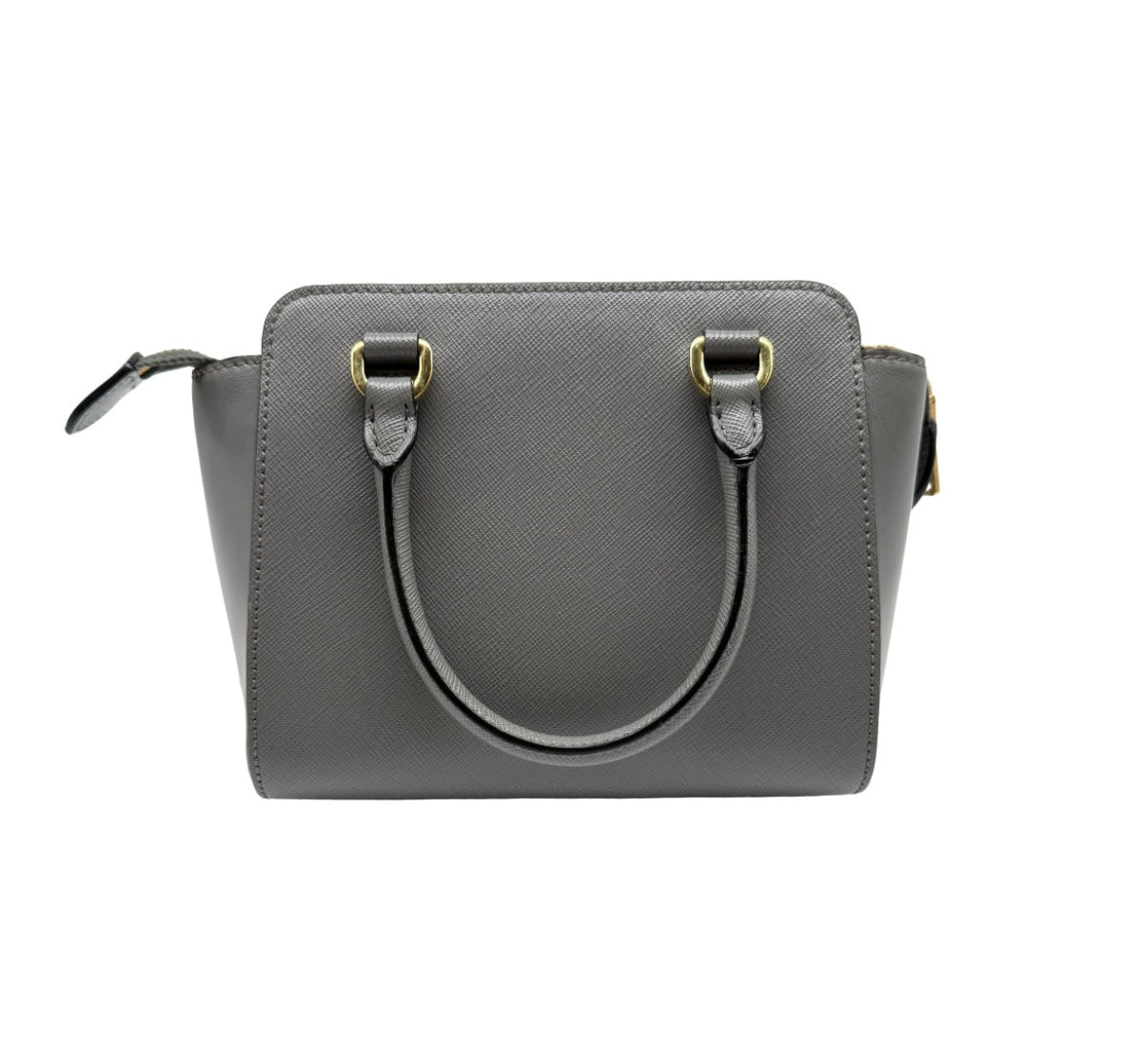 Prada Saffiano Lux Zip Tote in Gray