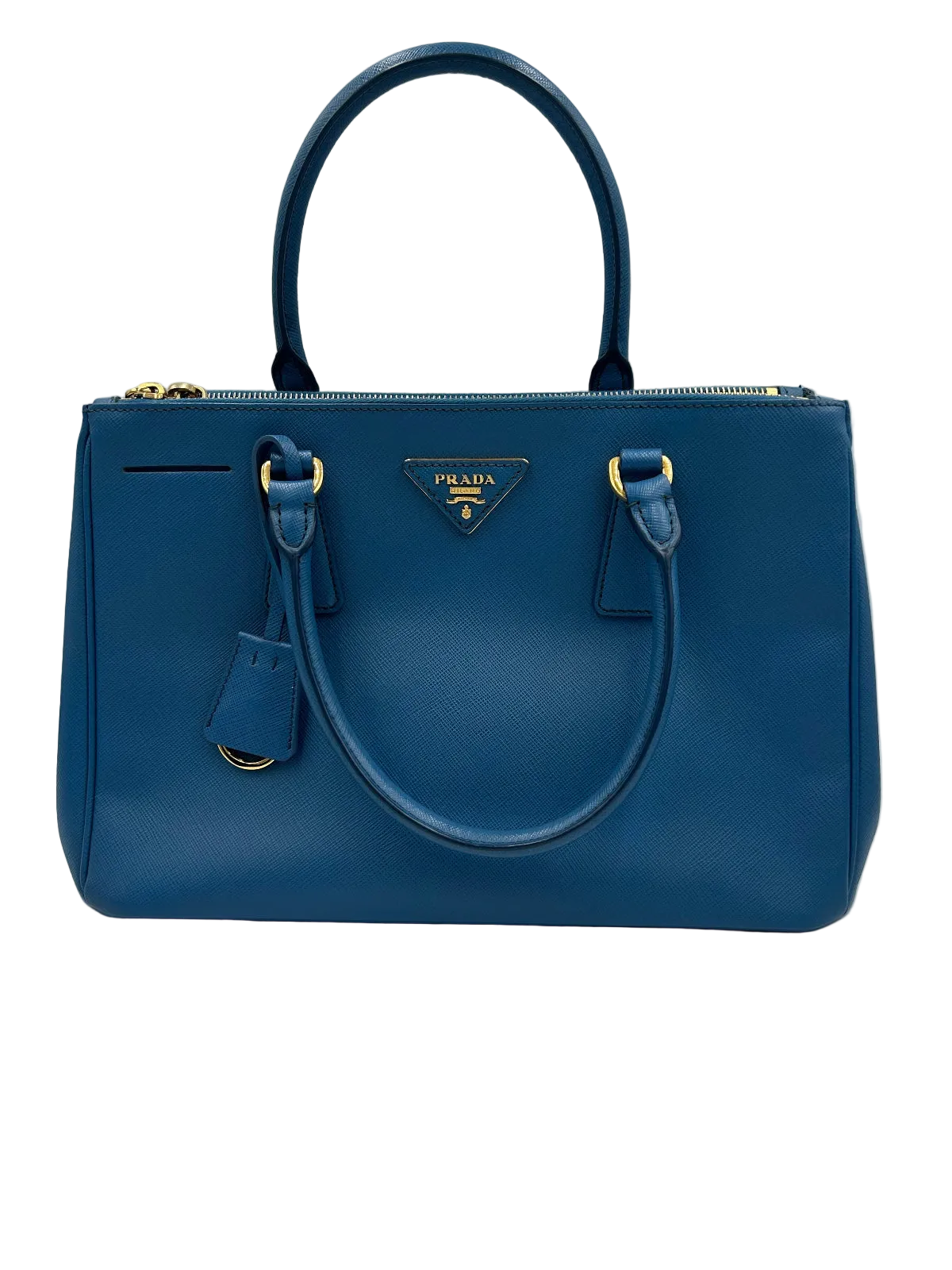 Prada Saffiano Medium Galleria Double Zip Tote with strap and COA