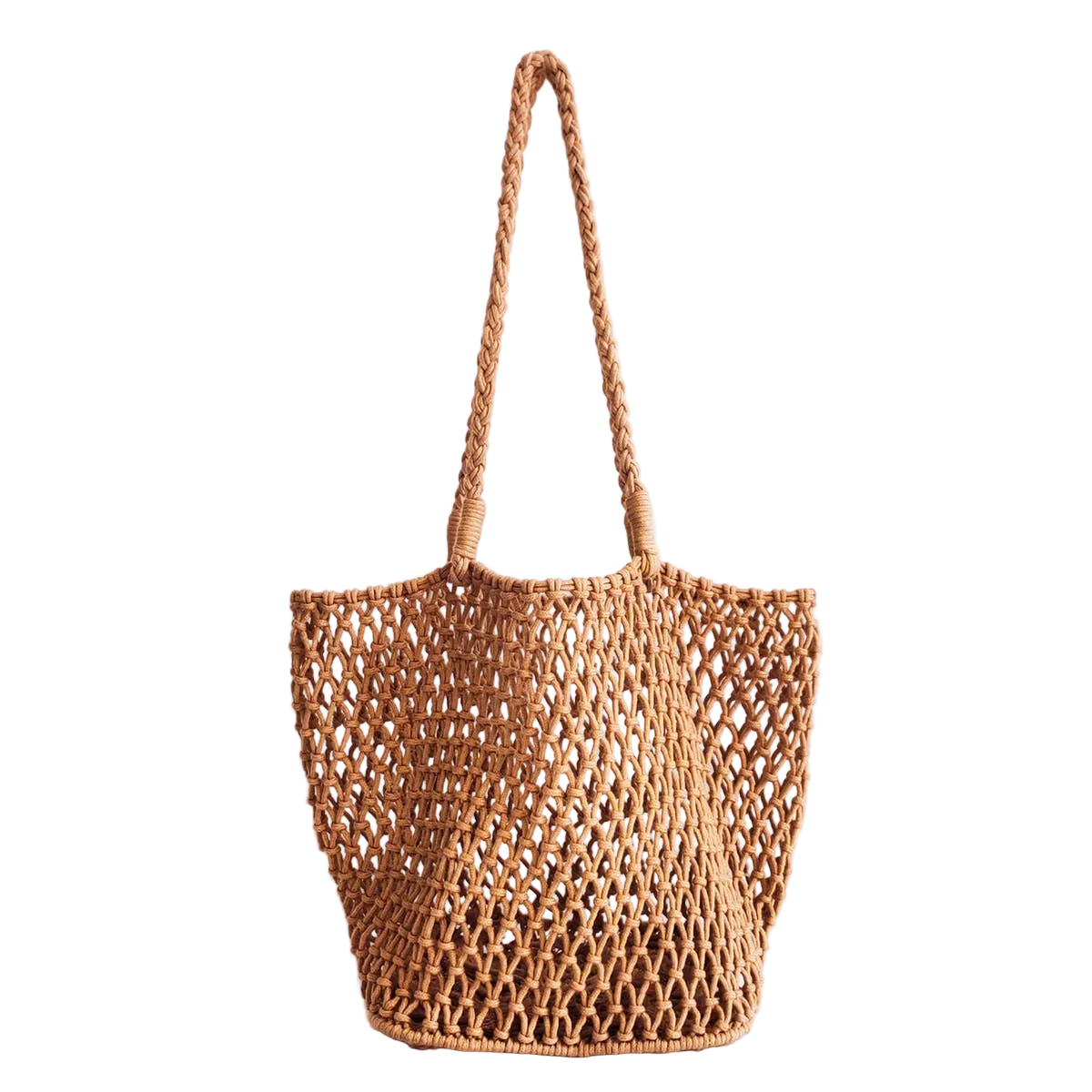 Woven Cotton Shoulder Beach Bag